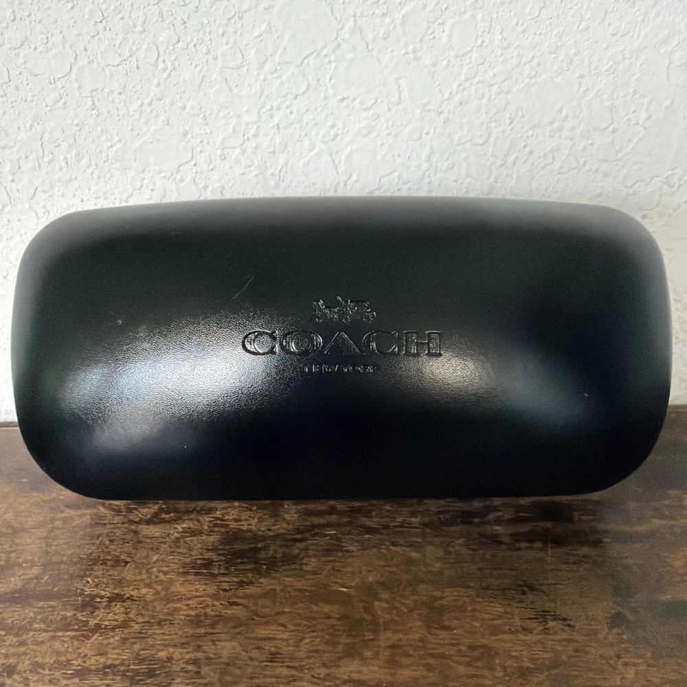 Coach Hard Shell Glasses Case Glossy Black Sunglasses Eyeglasses Clamshell - Picture 3 of 5